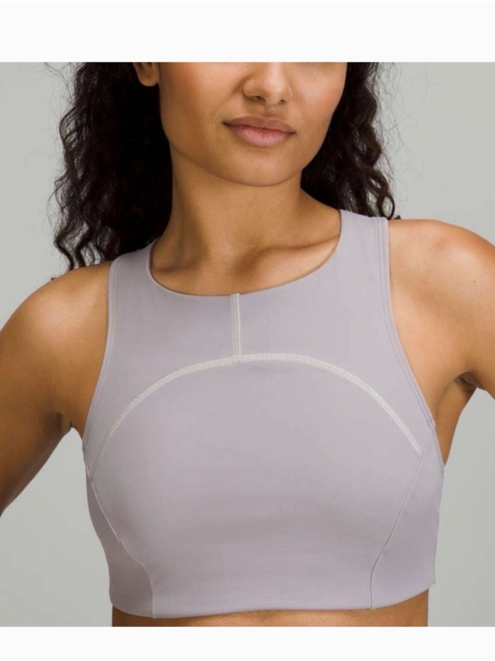 lululemon athletica High-Neck Crop Bralette in Light Mauve